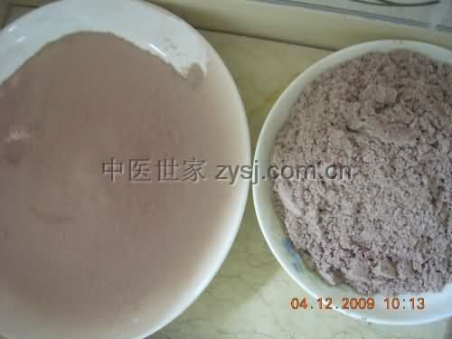 筛好的细粉和粗粉