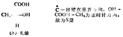 用费歇尔投影式确定R/S构型