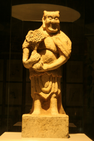明代神农石雕像