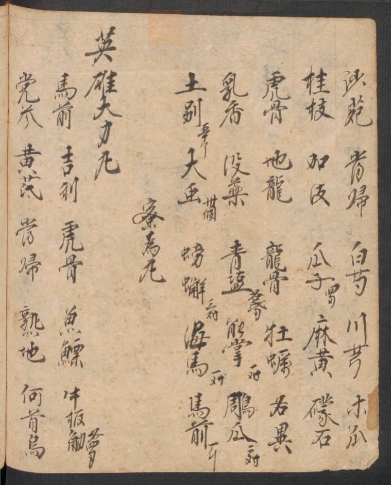 丹字药方本(第168页)
